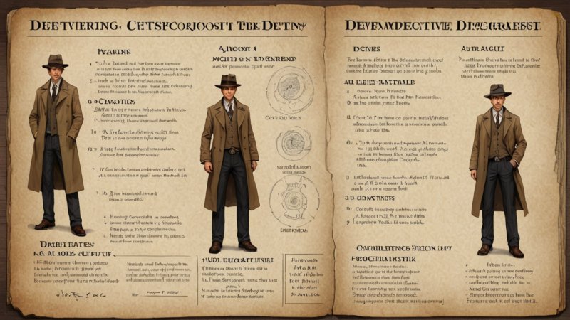 detective traits, character development, storytelling, writing, creativity