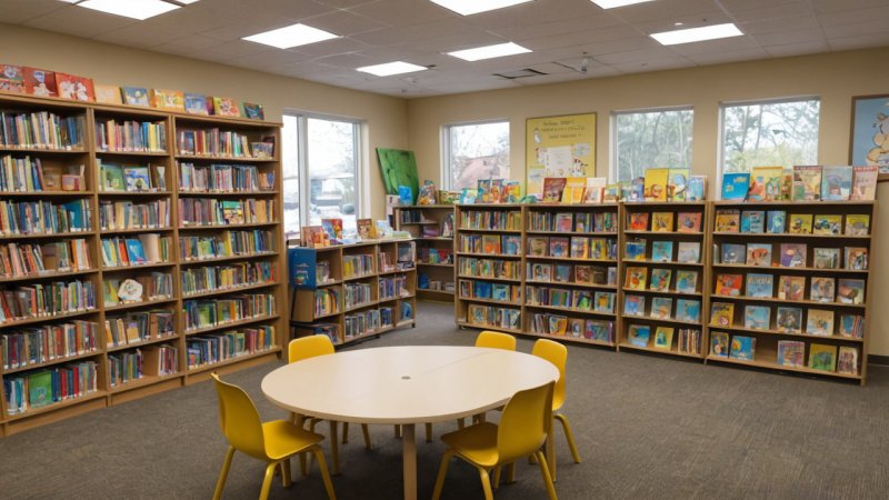 building library, young readers, children's books, literature